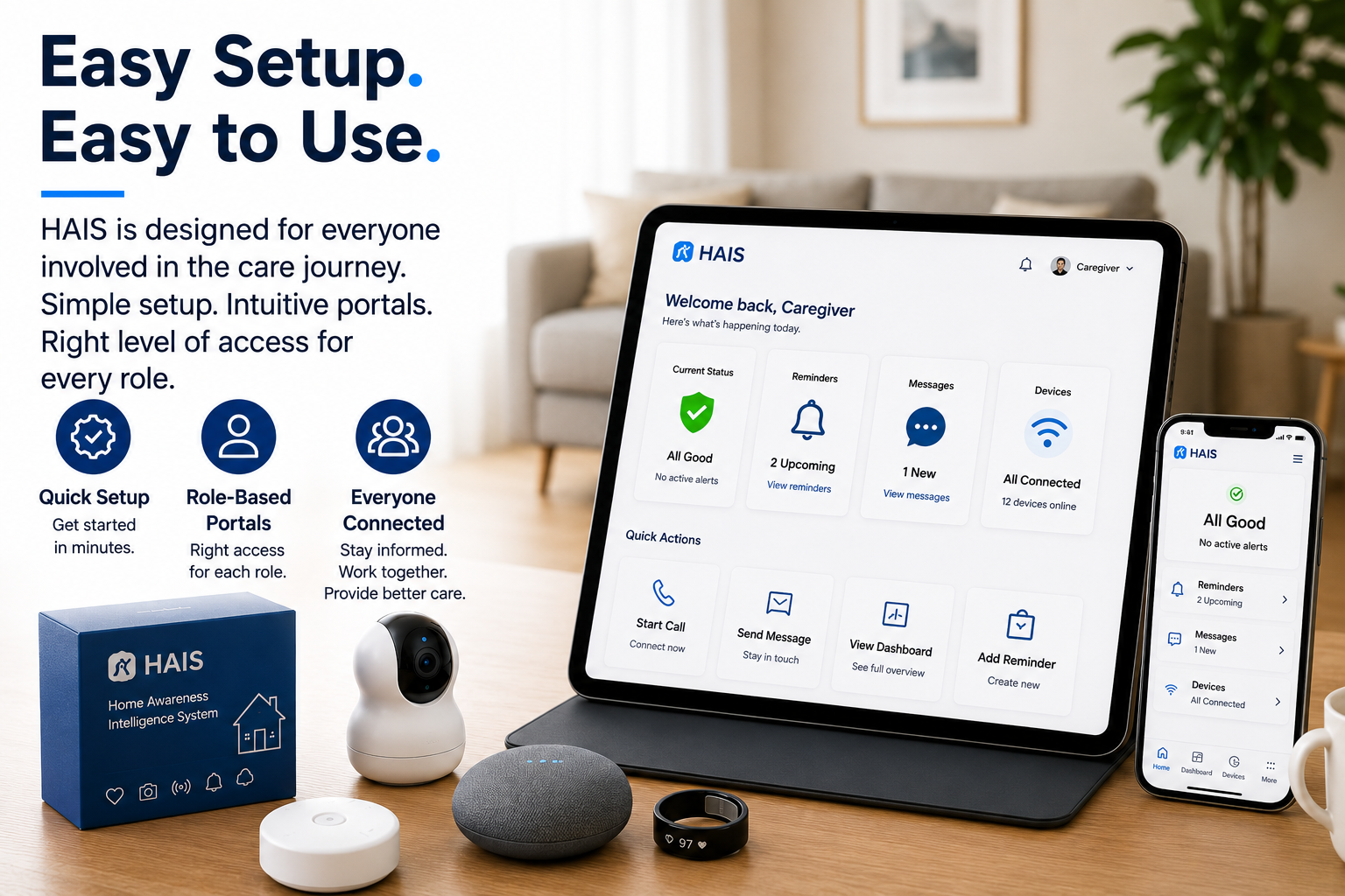 Easy setup and use portal experience