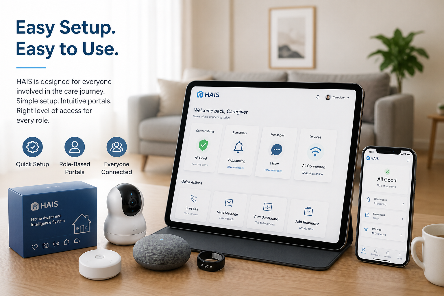 Easy setup and use portal experience